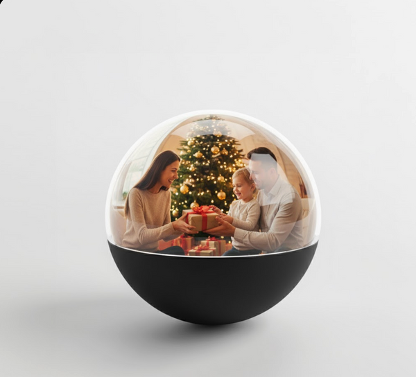 Memory Video Christmas Globe – 3D Crystal Display (2.7” Screen)